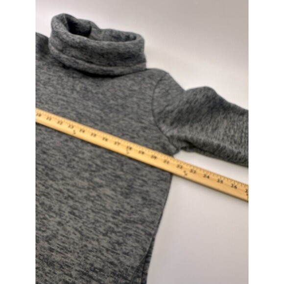 Lands End Cowl Neck Tunic Sweatshirt Sweater Fleece Heathered Gray Womens Large - Picture 10 of 11